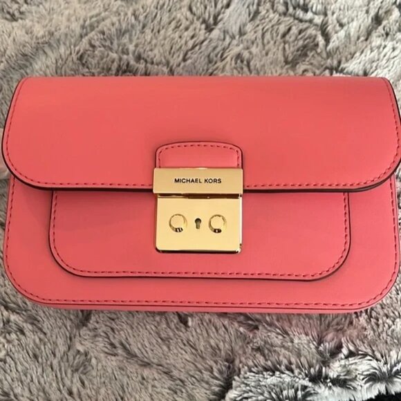 Michael Kors Sloan Editor Belt Bag Smooth Leather Tea Rose Pink - Picture 12 of 13